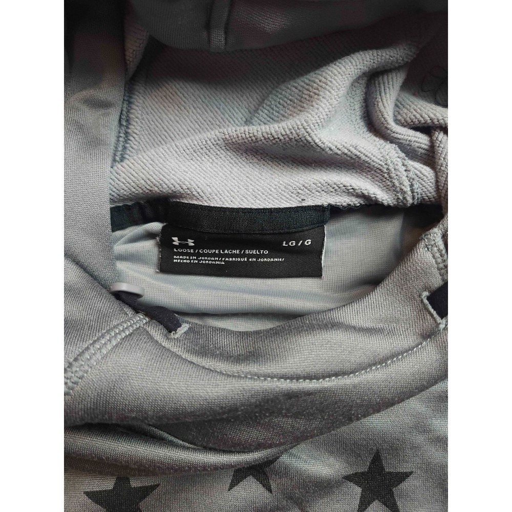 Under Armour Hoodie Womens L Loose Gray Freedom Flag Americana Athleisure Gym - Picture 4 of 5